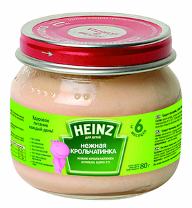 Хайнц Heinz пюре нежная крольчатинка,с 6 мес. 80гр.
