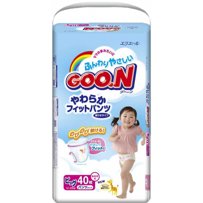Трусики Goon (Гун) для девочек 12-20 кг. 40 шт. (BIG) Япония