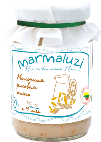 Мармалузи (Marmaluzi) каша рисовая молочная с 9 мес. 190 г