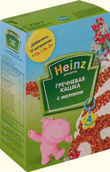 Heinz Хайнц Каша гречневая с молоком с 4 мес. 250 гр.